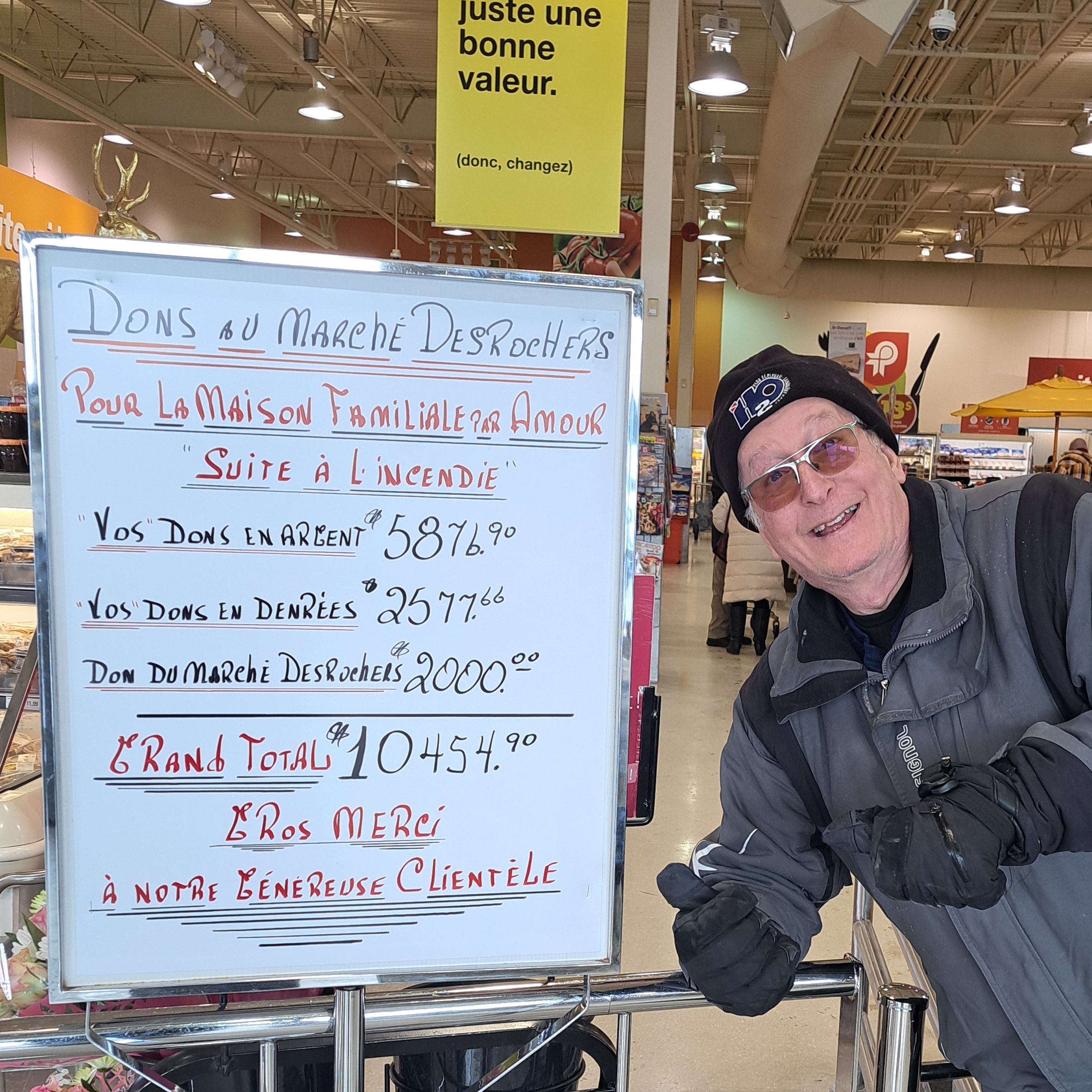 Dons au marché Desrochers